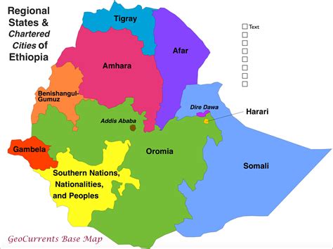 Regional States And Chartered Cities Of Ethiopia Dire Dawa Tigray Amhara Haile Selassie Addis