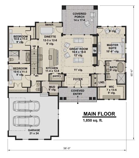 House Plan 098 00294 Craftsman Plan 2300 Square Feet 3 Bedrooms 2