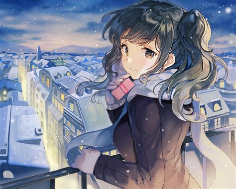 Wallpaper Anime Girls Original Characters Winter Cold