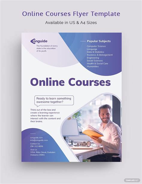 Online Courses Flyer Template Free Pdf Word Psd Indesign
