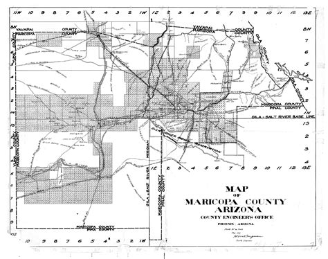 Map Of Maricopa County Arizona 1917 Arizona Memory Project