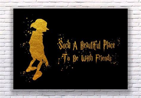 Dobby (harry potter), a character in the harry potter franchise. Dobby Harry Potter Quote Gold Art Print Instant Download Printable Black Edition | Pinnwand, Scheiße