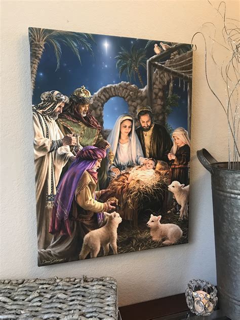 The Nativity Canvas Wall Art Canvas Wall Art Christian Artwork Art