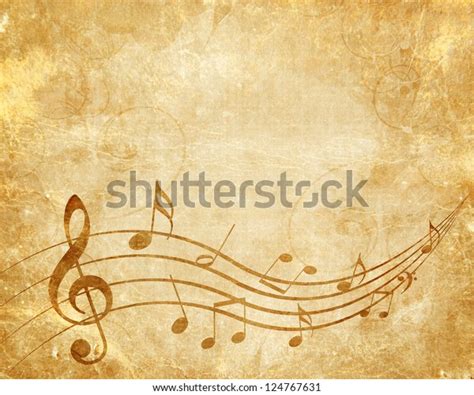 Old Music Sheet Musical Notes Stock Illustration 124767631