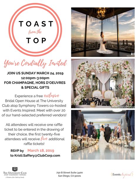 Bridal Open House Toast From The Top 2019 Open House Bridal Wedding