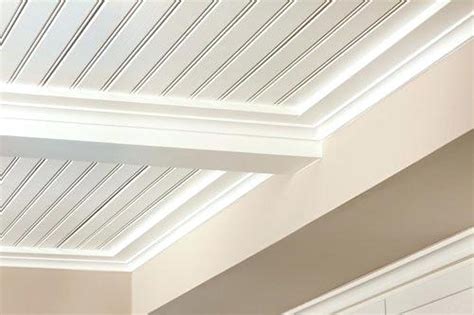 You may need to install short pieces of furring strip under the channel to bring it to the same. vinyl beadboard bead ceiling using for porch ceilings more ...