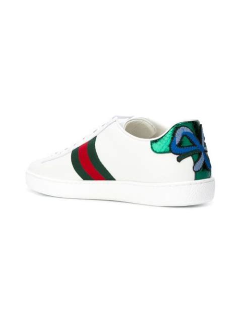Gucci New Ace Floral Embroidered Low Top Sneaker Whitemulti Multi