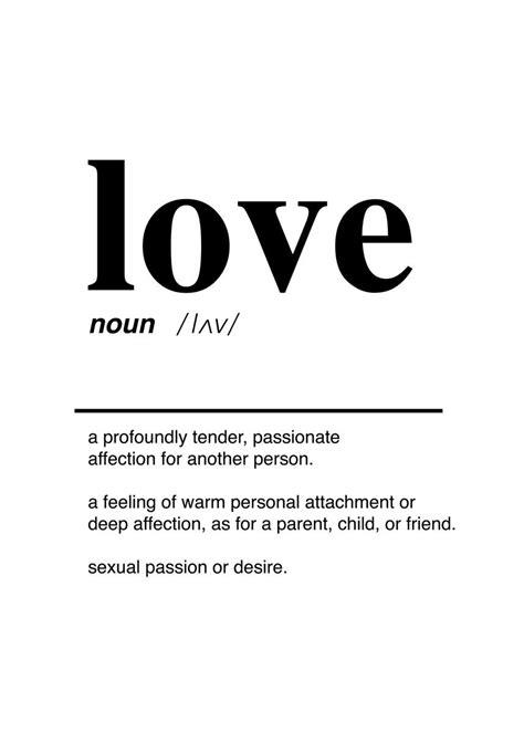 Definition Of Love Poster Picture Metal Print Paint By Max Saeling