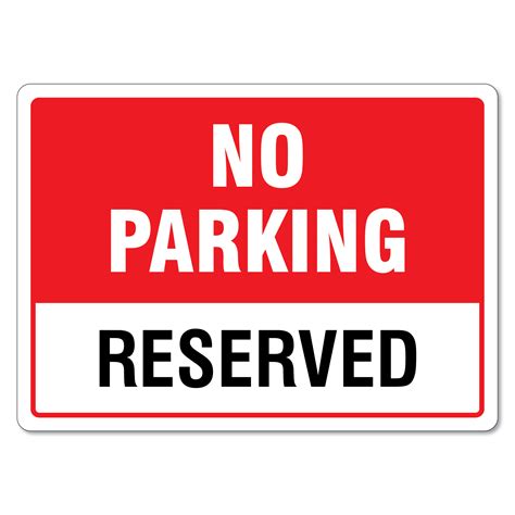 Reserved Parking Sign The Signmaker