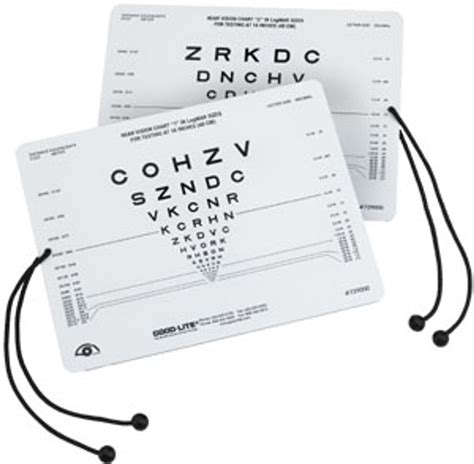 Good Lite Sloan Letter Near Vision Card Medex Supply