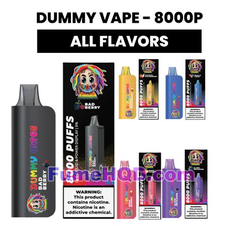 Dummy Vapes 8000 Puffs Disposable Vape By 6ix9ine 5 All Flavors Fumehqd