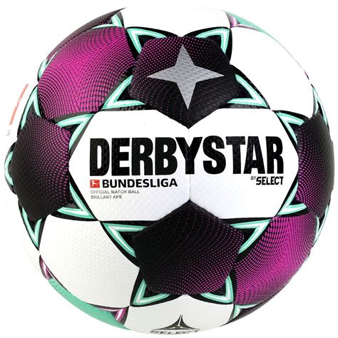 Der neue bundesliga ball ! DERBYSTAR - Official Bundesliga Match Ball Brillant APS white magenta mint at Sport Bittl Shop