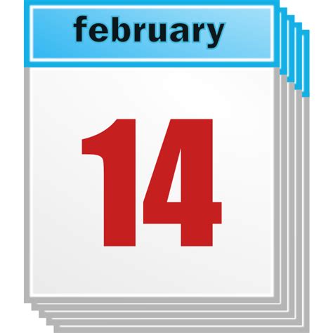 Calendar Day 14th February Free Svg
