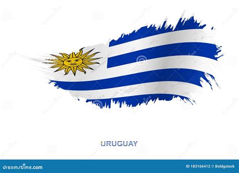 Bandera Uruguay En Forma De Grunge Con Efecto Ondulado Ilustración Del Vector Ilustración De