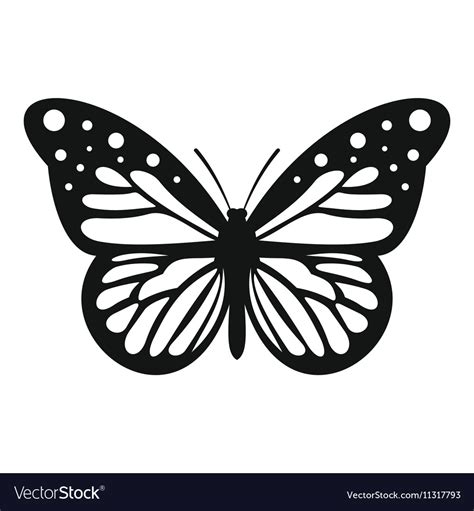 Big Butterfly Icon Simple Style Royalty Free Vector Image