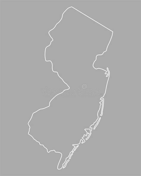 Mapa de New Jersey ilustración del vector Ilustración de jersey