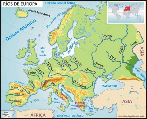 Jovesextos Europa Mapa RÍos