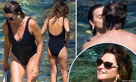 Penelope Cruz Shows Off Her Toned Swimsuit Body In A Black One Piece