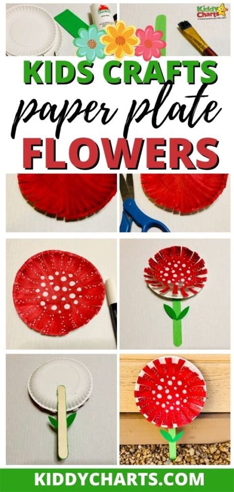 Paper Plate Flowers Printable Crafts For Kids