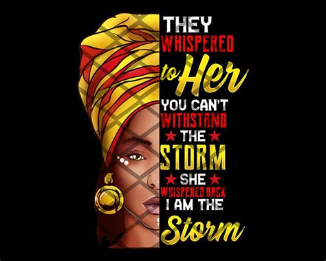 Black History Month African Woman Afro I Am The Storm Png File Etsy