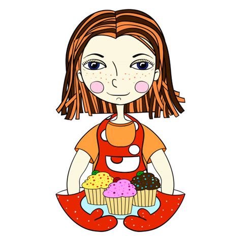 Royalty Free Background Of Woman Eating Cupcake Clip Art Vector Images And Illustrations Istock