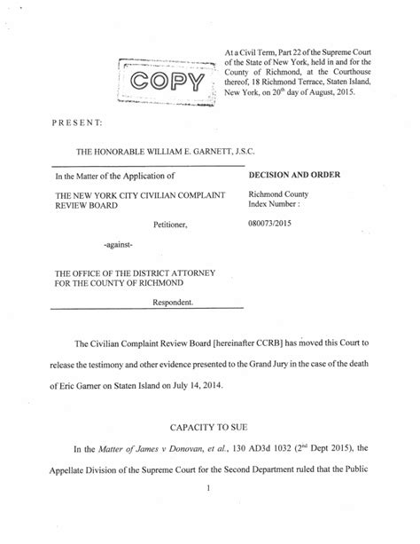 Nyc Judge Blocks Review Board From Viewing Eric Garner Grand Jury