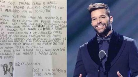 Niño Gasta Sus Ahorros Para Que Su Mamá Con Cáncer Conozca Ricky Martin