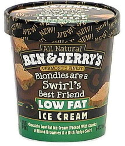 She promised exotic, surprising delicious ice cream recipes that have wholesome, healthy ingredients and a fraction of the calories. Ben & Jerrys Blondies Are A Swirl's Best Friend Low Fat Ice Cream - 1 pt, Nutrition Information ...