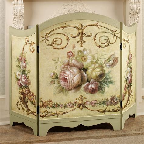 Victorian Rose Fireplace Screen Multi Pastel Shabby Chic Fireplace