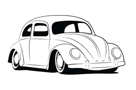 Vintage Beetle Car Coloring Pages Best Place To Color Beetle Drawing