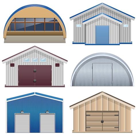 Premium Vector Set Of Barns Isolated On White