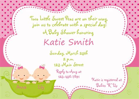 Twin Girl Baby Shower Invitations Dolanpedia