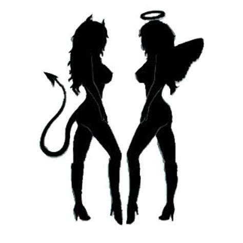 Angel And Devil Girls Decal
