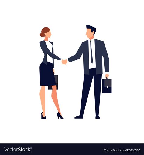 Businessmen Shake Hands Isolated Royalty Free Vector Image
