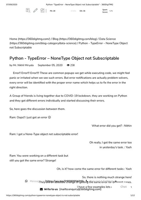 Ppt Python Typeerror Nonetype Object Not Subscriptable Powerpoint