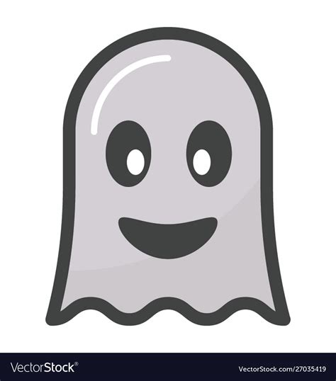 Smiley Ghost Emoji Royalty Free Vector Image Vectorstock