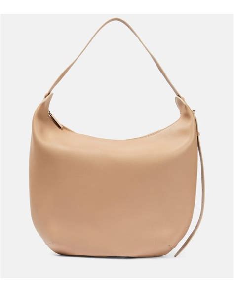 The Row Allie Medium Leather Shoulder Bag In Natural Lyst Uk