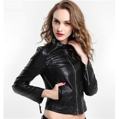 hip short soft faux leather street wear jacket leather jackets women leather jacket coats