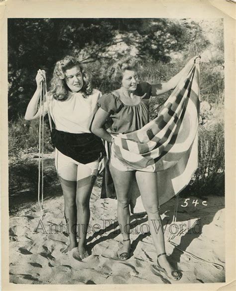 Two Women Undressing On Beach Vintage Pinup Photo Ebay