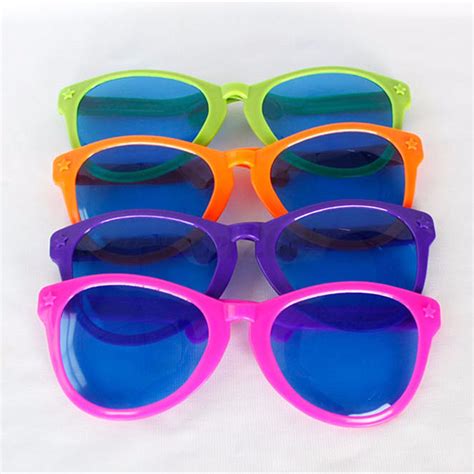 Large Coloured Comedy Funny Joke Glasses Sunglasses For Clown Gag Fancy