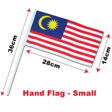 Malaysia Flag Hand Cm X Cm Bendera Tangan Malaysia Lazada