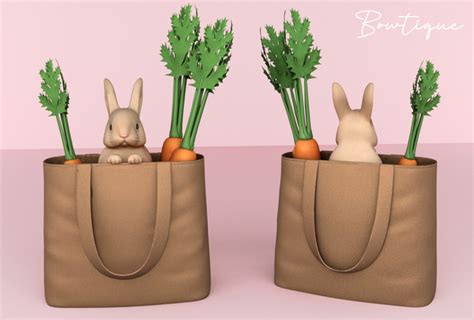 Second Life Marketplace Bowtique Bunny Grocery Bag