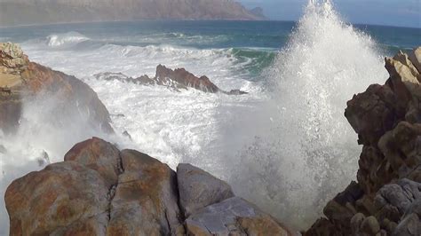 1 Hour Video Of Big Ocean Waves Crashing Into Rocky Shore Natural