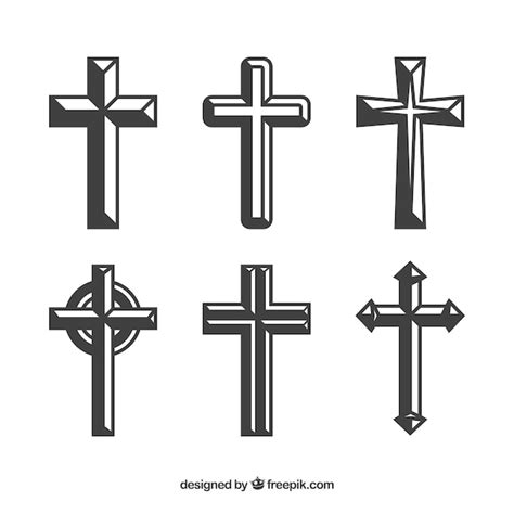 Silhouette Christian Cross Collection Vector Free Download