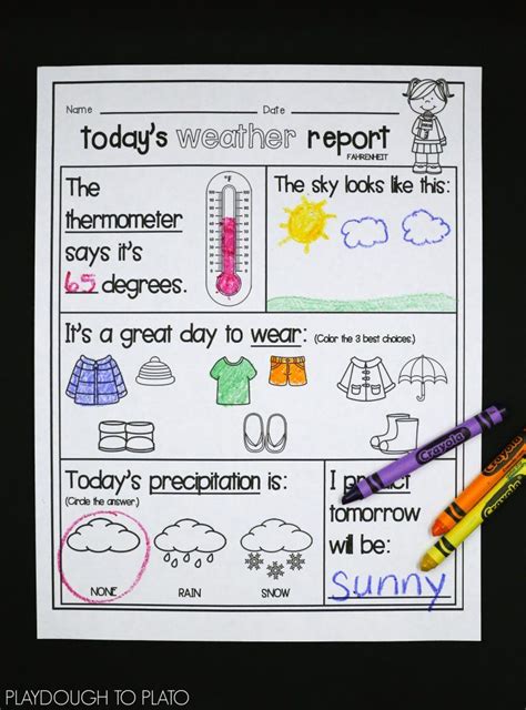 Weather For Kindergarten Kindergarten