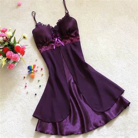 Spring Summer Lace Sexy Nightgown Sleeping Dress Maam Enlarge Code Silk Chiffon Size S M L Xl
