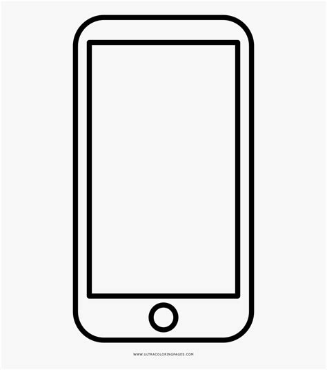 White Cell Phone Png Phone Screen Outline Png Free Transparent