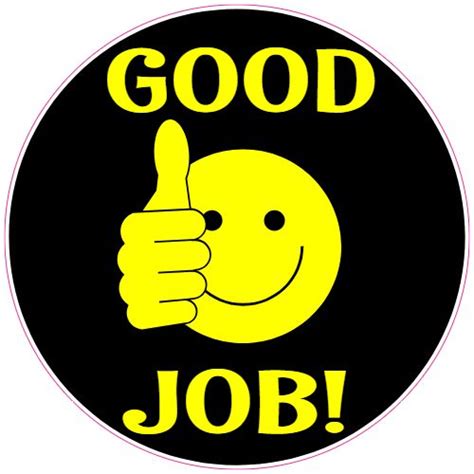 Good Job Thumbs Up Sticker Thumbs Up Smiley Work Stickers Reward