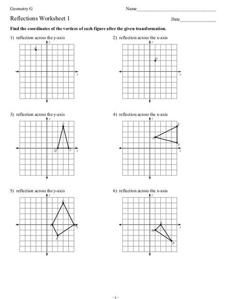 Reflections Worksheet1student