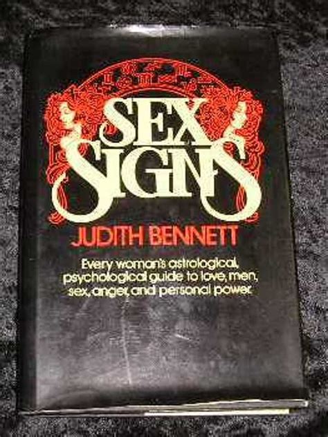 Sex Signs By Judith Bennett Hardcover Book Club Bcebomc 1980